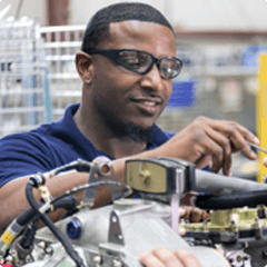 Man working on engine
