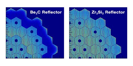 Computer simulations show that zirconium silicide reflectors enhance core performance by flattening core power distribution

