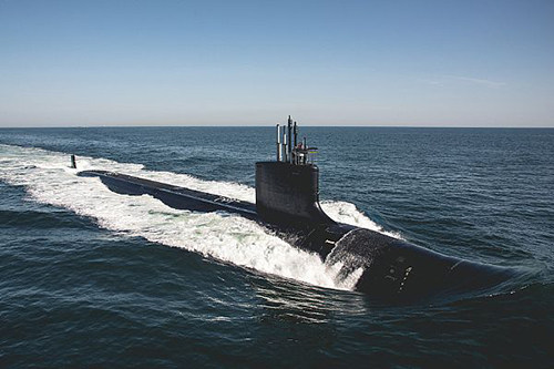 dOfficial U.S. Navy file photo of Virginia-class submarine the future USS Delaware (SSN 791)