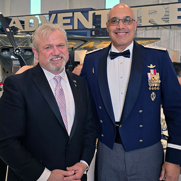 Scott Forney with Lt. Gen. David N. Miller