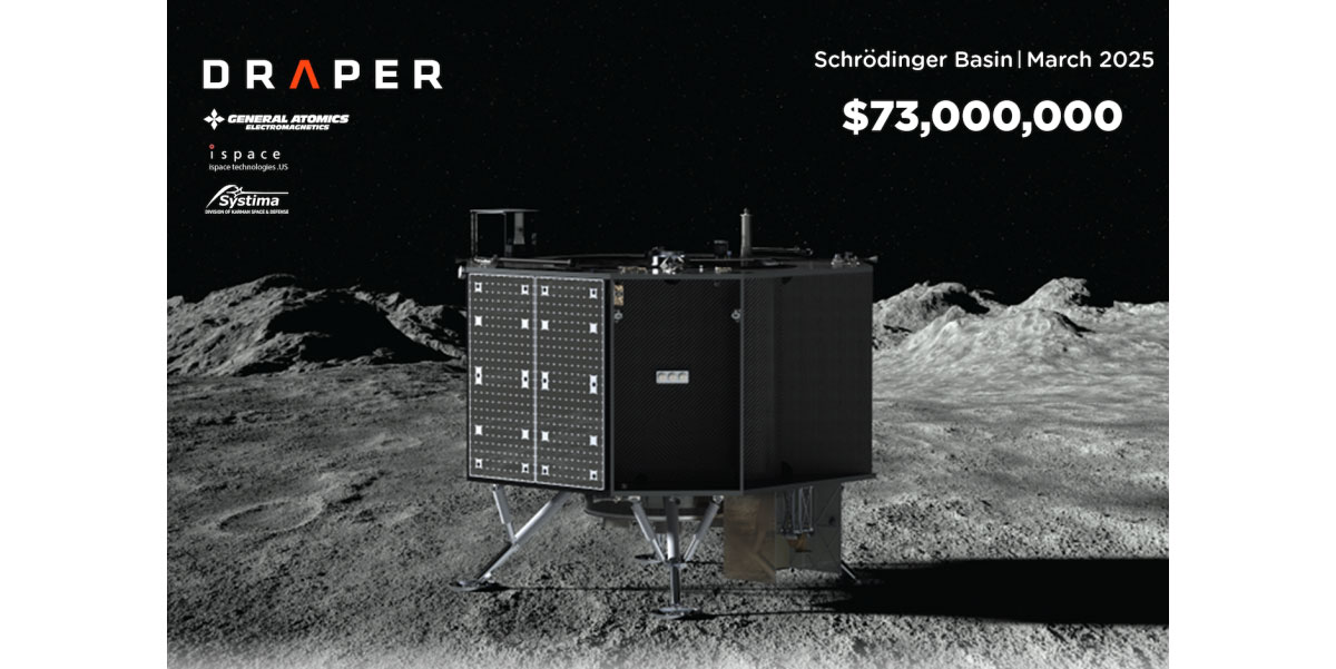 GA-EMS on Draper Team Set to Deliver NASA-Sponsored Science Payloads to the Moon