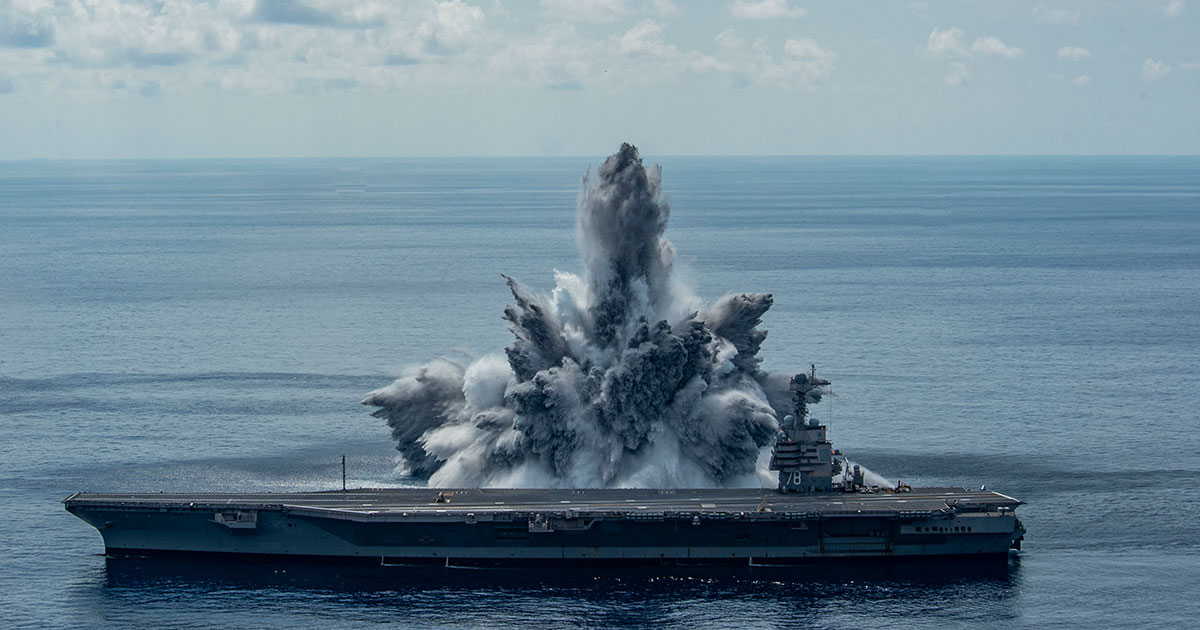 EMALS and AAG Successful Performance during CVN 78 Full Ship Shock Trials