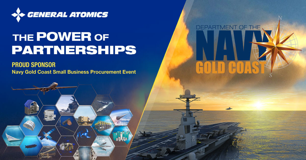 General Atomics Supports Small Business as a Gold Sponsor of the 38th Annual Navy Gold Coast Procurement Event