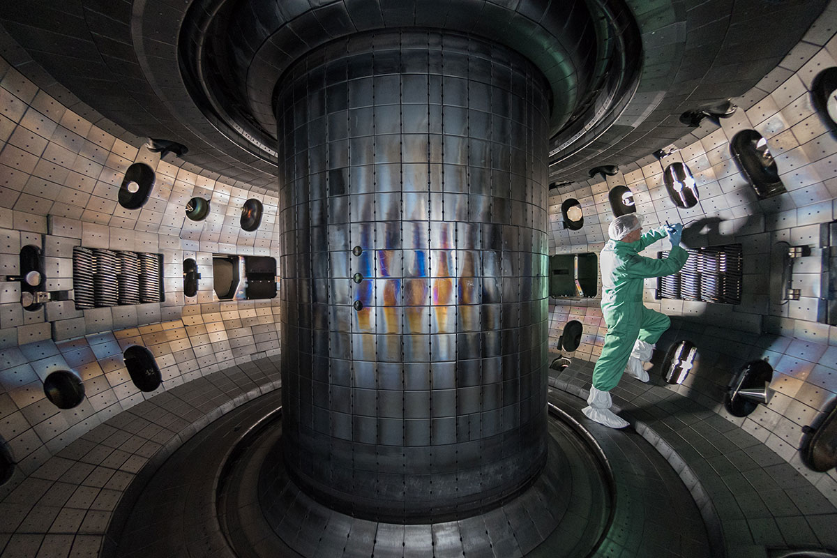 Inside the tokamak