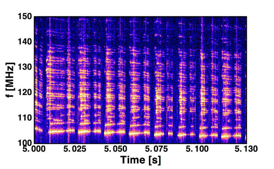 Electromagnetic waves known as 'whistlers' observed for the first time in the DIII-D tokamak operated by General Atomics