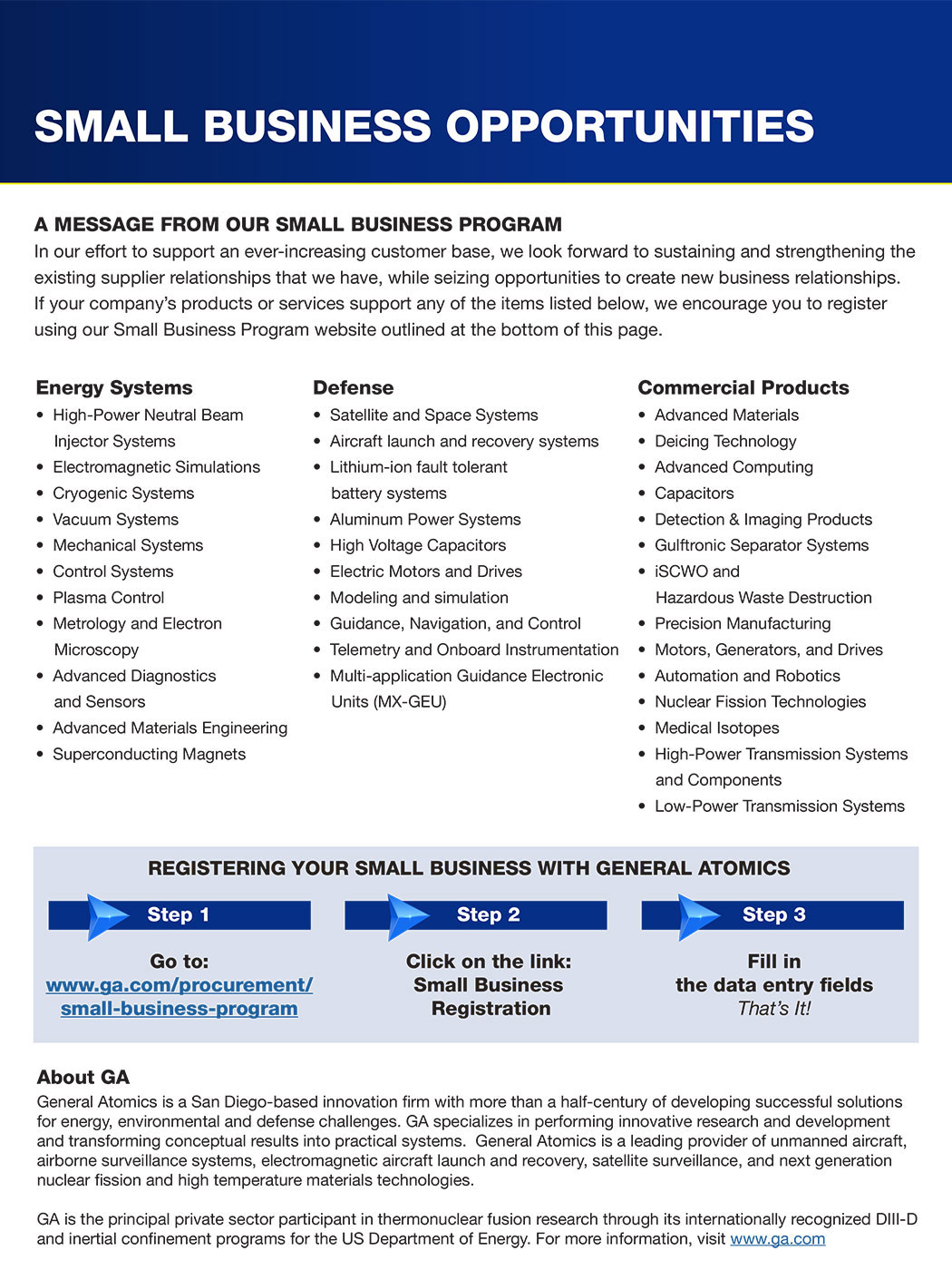 Small Business Program Flyer Side B